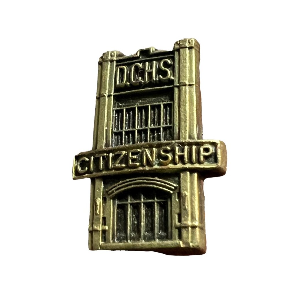 DC High School‎ Pin Citizenship Vintage Brooch